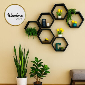 Hexagon Wall Shelf Woodoracraft